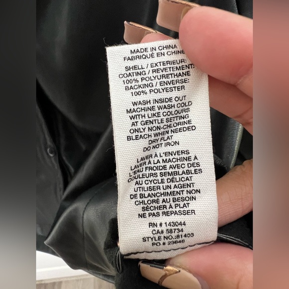 Avec Les Files Pleather Top Sz XL - Picture 8 of 8